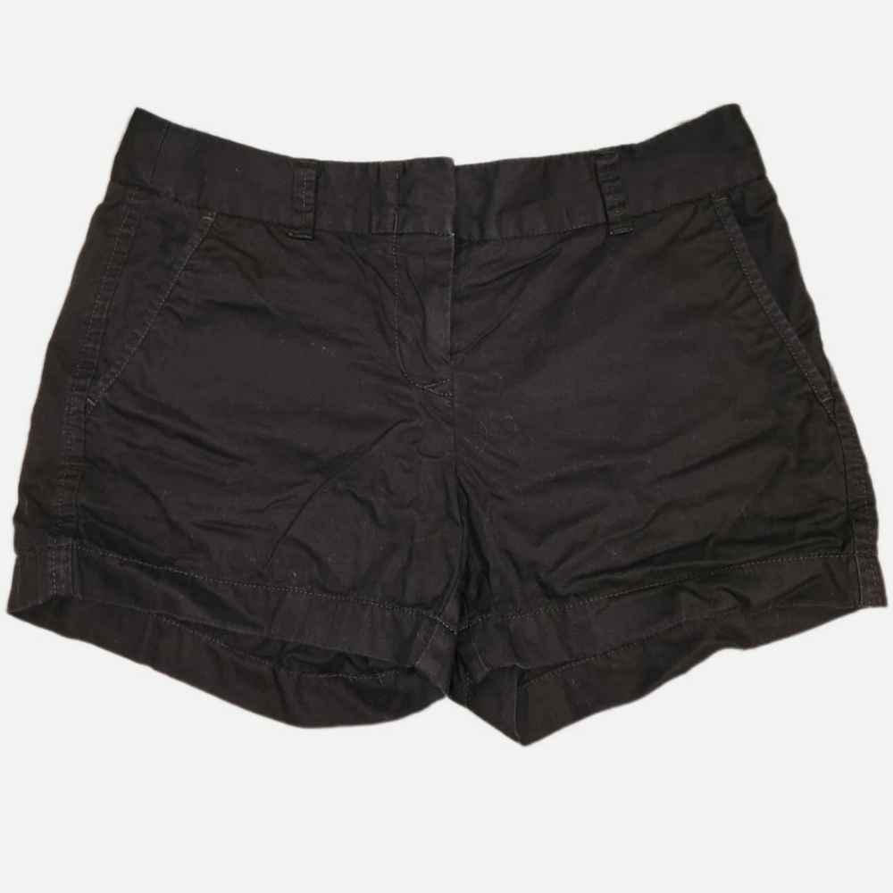 J. Crew Shorts Womens 6 Black Bermuda Chino Casual Pockets Cotton